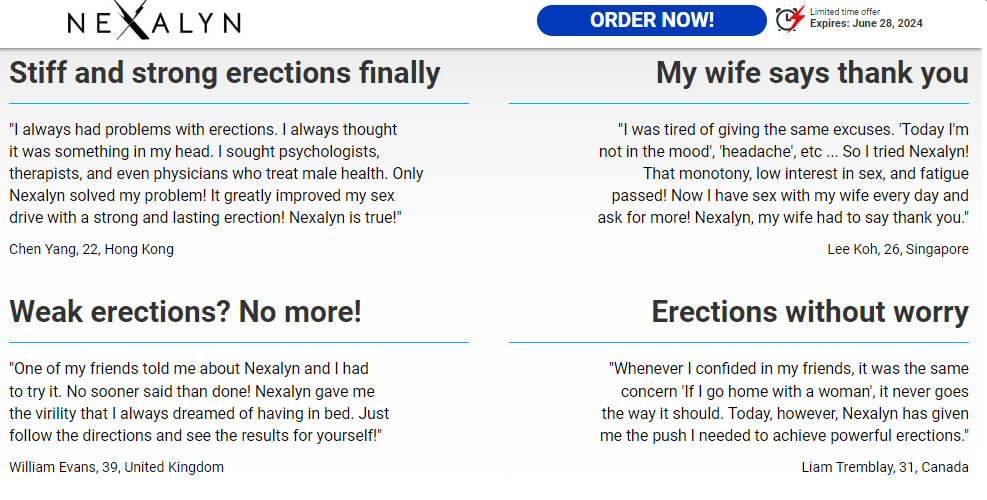 Men's Health Review: Nexalyn