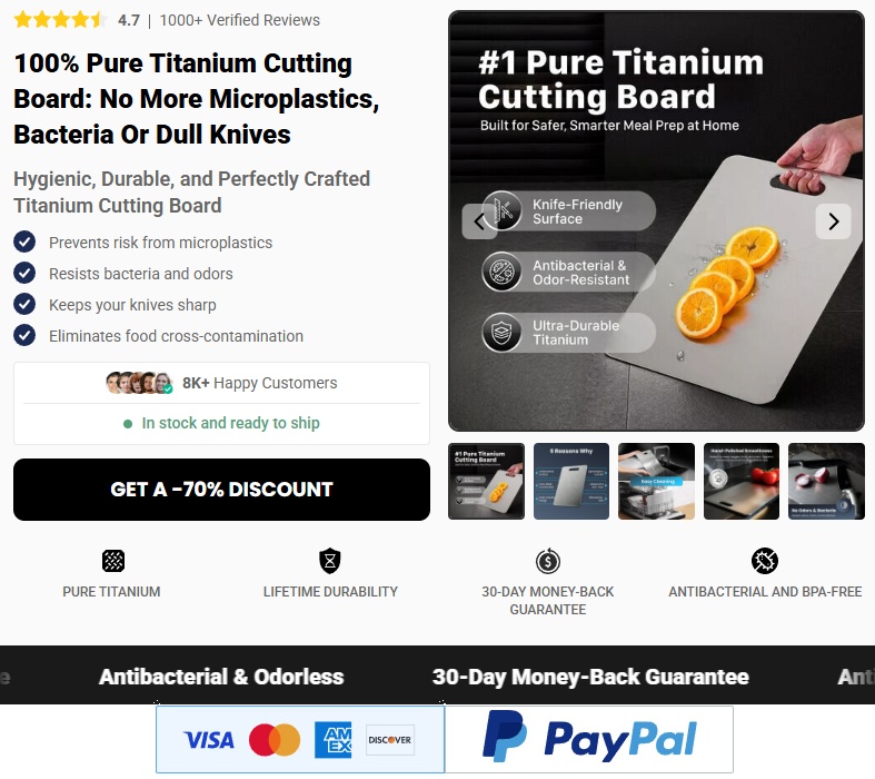Katuchef Titanium Cutting Board Review – Durable, Hygienic, Knife-Friendly