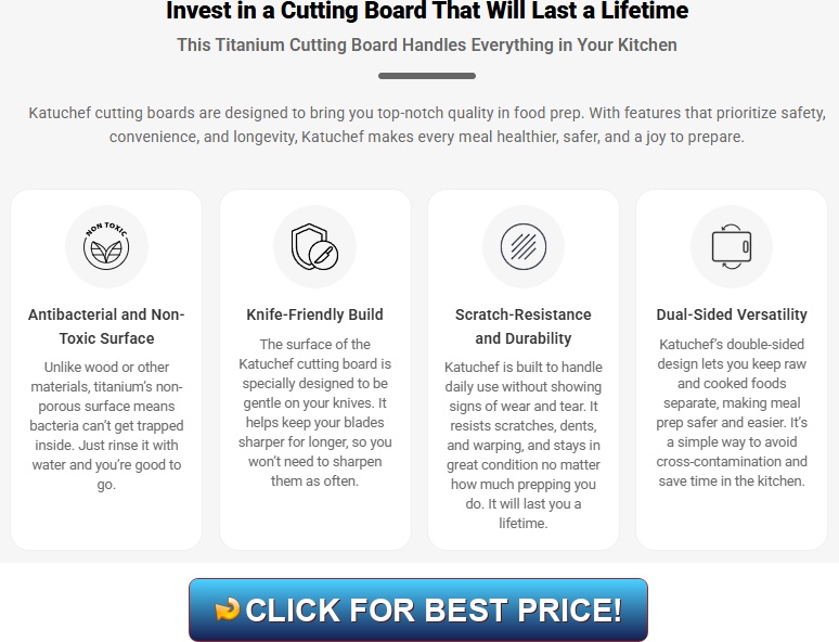 Katuchef Titanium Cutting Board Review – Durable, Hygienic, Knife-Friendly